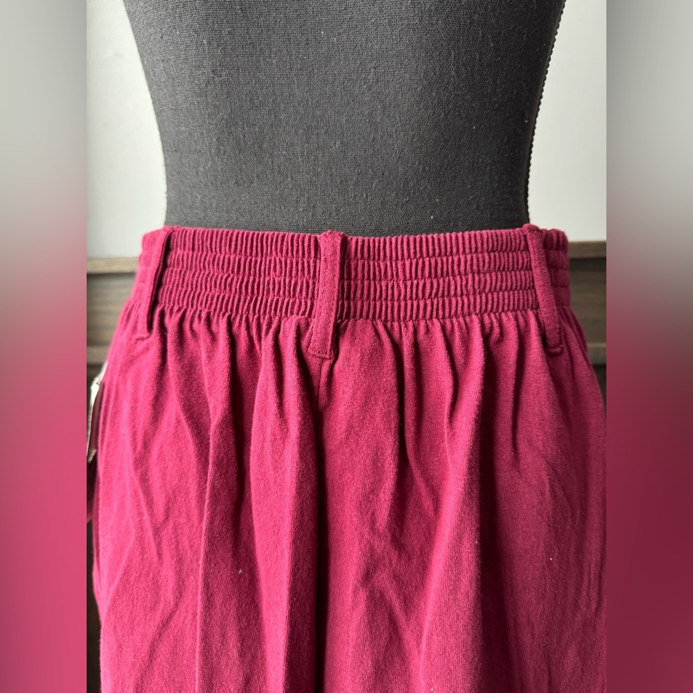 Capacity Vintage 90s Cottagecore Button-Front Pencil Skirt in Rich Red plaid M - Picture 6 of 10